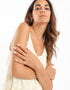 Sleeveless long tear dress